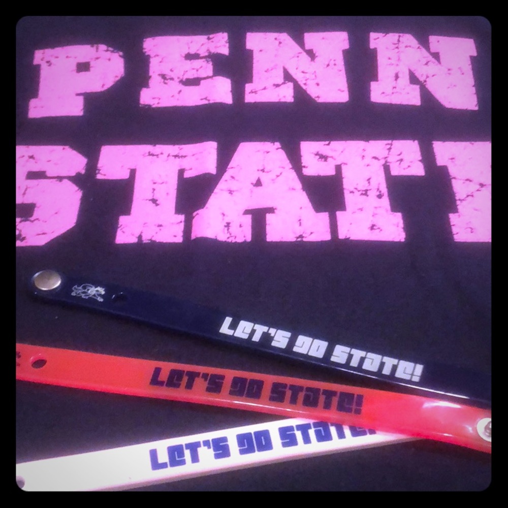 PENN STATE wristbands (pink, blue, white)
